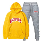 Men's Set Fleece Hoodie Pant Thick Warm Tracksuit Sportswear Hooded Track