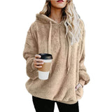 Plush Solid Color Oversized Hoodie