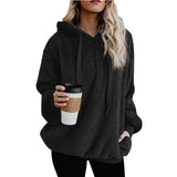 Plush Solid Color Oversized Hoodie