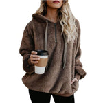 Plush Solid Color Oversized Hoodie