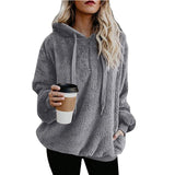 Plush Solid Color Oversized Hoodie