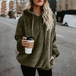 Plush Solid Color Oversized Hoodie