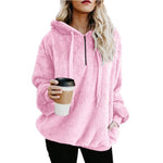 Plush Solid Color Oversized Hoodie