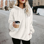 Plush Solid Color Oversized Hoodie