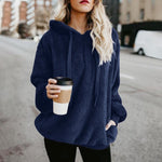 Plush Solid Color Oversized Hoodie
