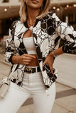 Flower Print Long Sleeve Bomber Jacket