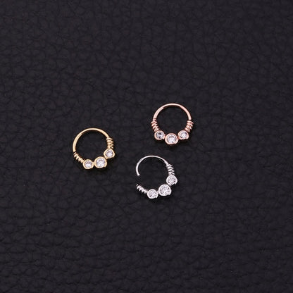 Hypoallergenic Women & Men's Stainless Steel Fake Nose Ring Helix Cartilag