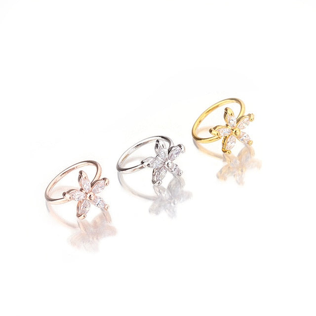 Hypoallergenic Women & Men's Stainless Steel Fake Nose Ring Helix Cartilag