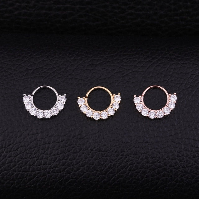 Hypoallergenic Women & Men's Stainless Steel Fake Nose Ring Helix Cartilag