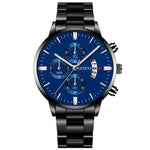 Stainless Steel Luxury Calendar Quartz Watch