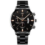 Stainless Steel Luxury Calendar Quartz Watch