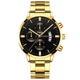 Stainless Steel Luxury Calendar Quartz Watch