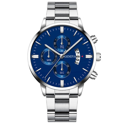 Stainless Steel Luxury Calendar Quartz Watch