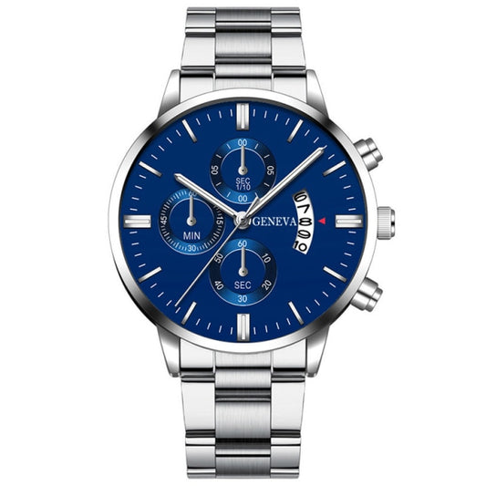 Stainless Steel Luxury Calendar Quartz Watch