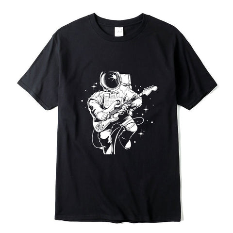 Astronaut Guitar Print T-Shirt