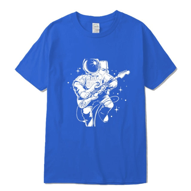 Astronaut Guitar Print T-Shirt
