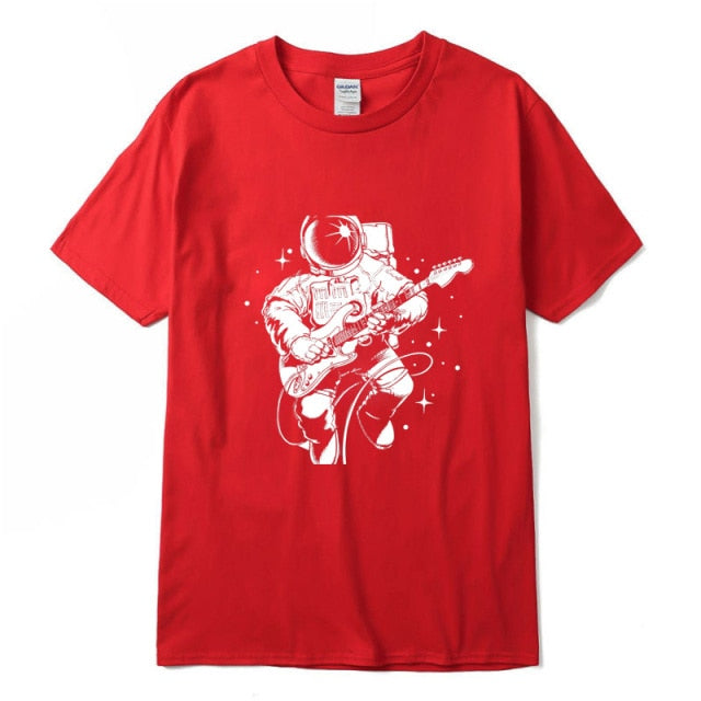 Astronaut Guitar Print T-Shirt