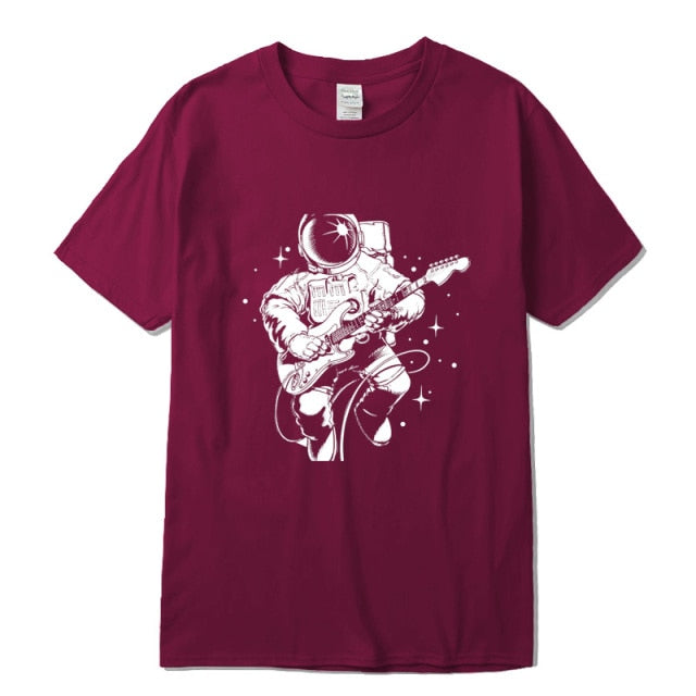Astronaut Guitar Print T-Shirt