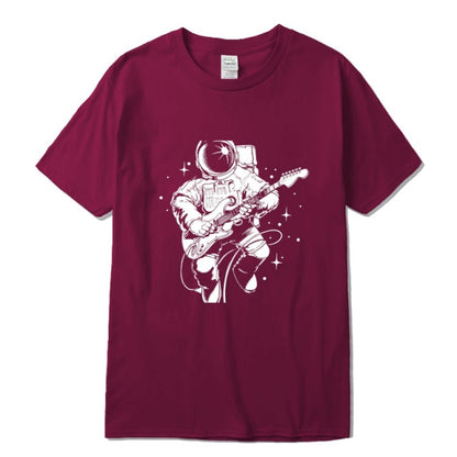 Astronaut Guitar Print T-Shirt
