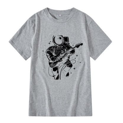 Astronaut Guitar Print T-Shirt