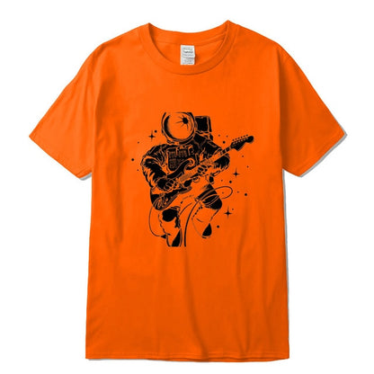 Astronaut Guitar Print T-Shirt