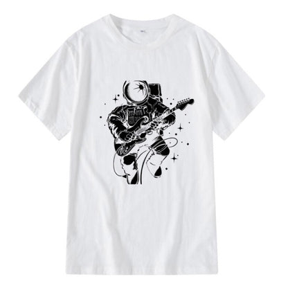 Astronaut Guitar Print T-Shirt