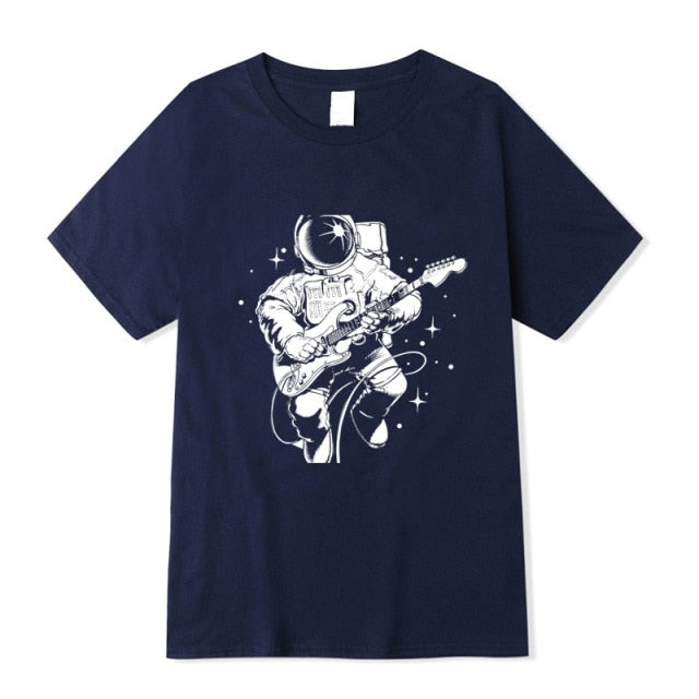 Astronaut Guitar Print T-Shirt