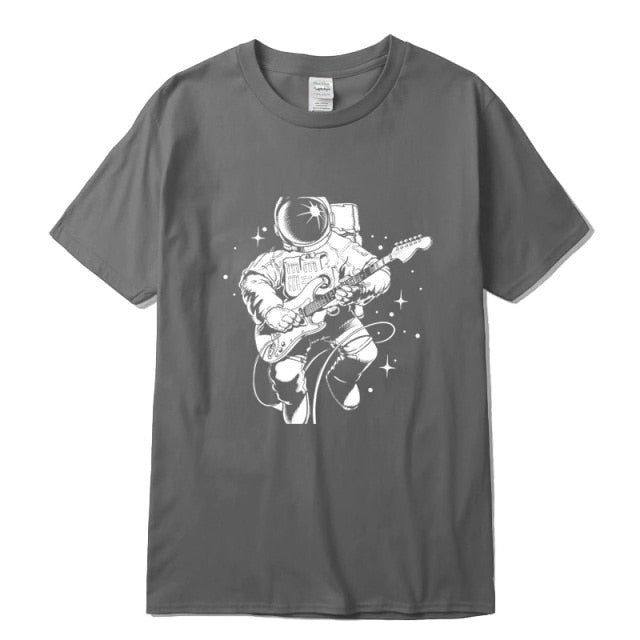 Astronaut Guitar Print T-Shirt