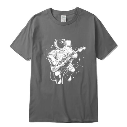 Astronaut Guitar Print T-Shirt