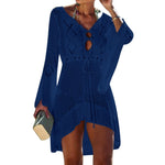 Solid Color Crochet Swimsuit Cover Up