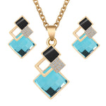 Crystal Necklace And Earrings Set