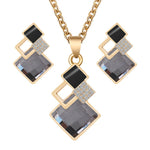 Crystal Necklace And Earrings Set