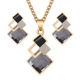 Crystal Necklace And Earrings Set