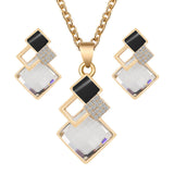 Crystal Necklace And Earrings Set