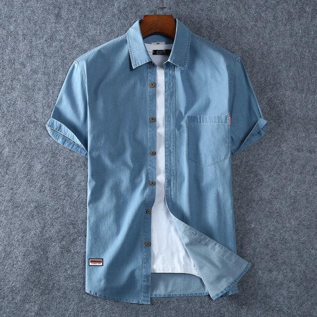 Cotton Short Sleeve Denim