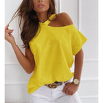 Off The Shoulder Faith Print T-Shirt