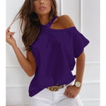 Off The Shoulder Faith Print T-Shirt