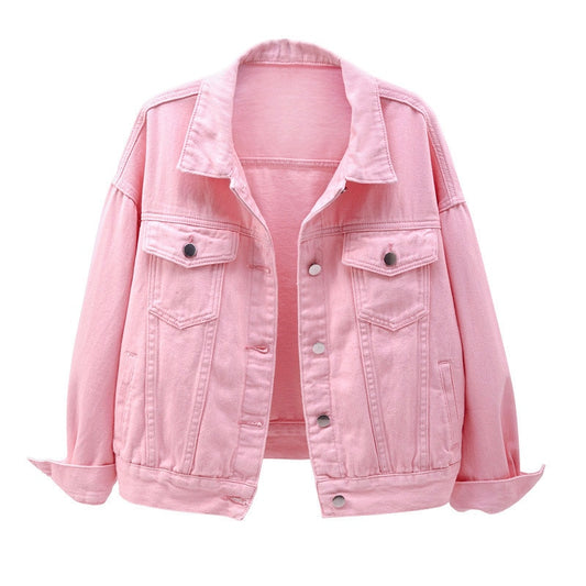 Casual Solid Color Denim Jacket