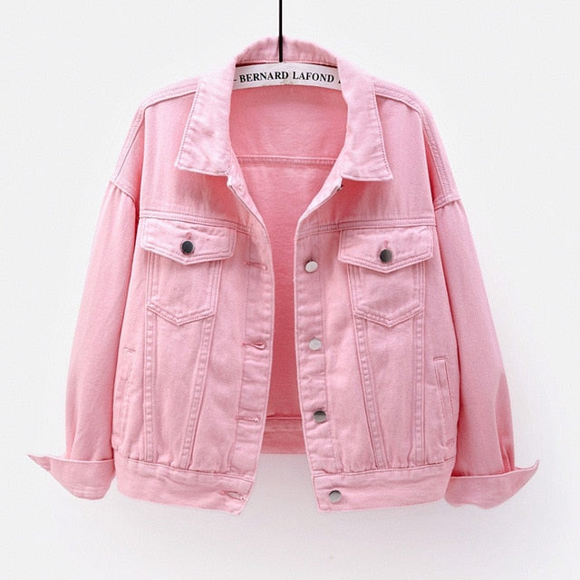 Casual Solid Color Denim Jacket