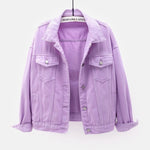 Casual Solid Color Denim Jacket