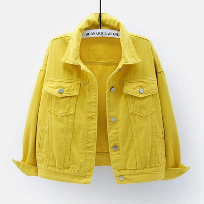 Casual Solid Color Denim Jacket