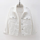 Casual Solid Color Denim Jacket