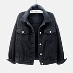 Casual Solid Color Denim Jacket