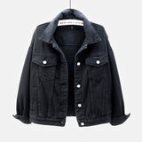Casual Solid Color Denim Jacket