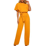 Solid Color Short Sleeve Romper