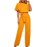 Solid Color Short Sleeve Romper