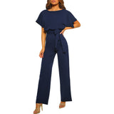 Solid Color Short Sleeve Romper