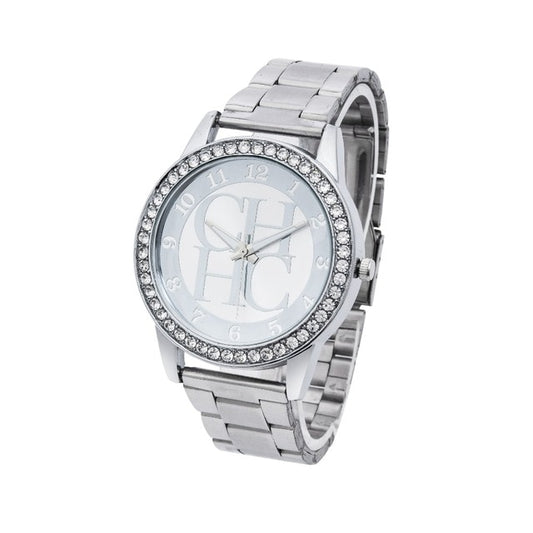 Steel Quartz Rhinestone Watch