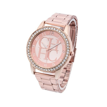 Steel Quartz Rhinestone Watch