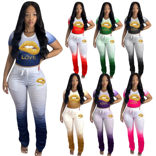 2-Piece Love T-Shirt Jogging Suit